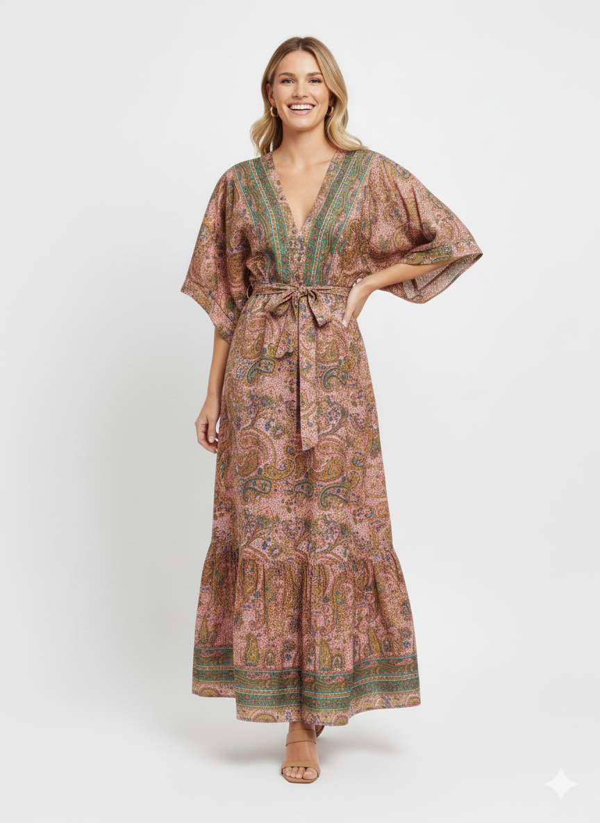 VESTIDO  LARGO "ENCANTO MARINA"