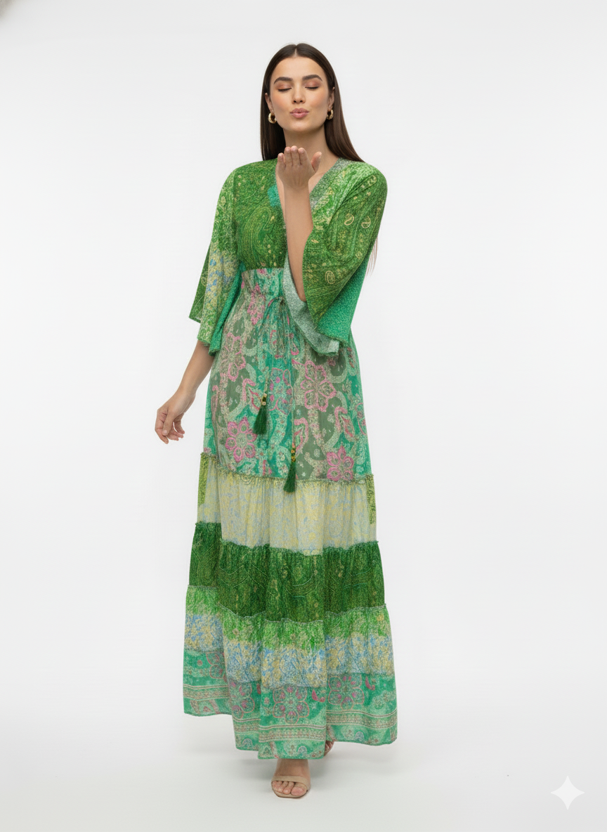 VESTIDO LARGO BOHEMIO "FRESCURA ATARDECER"
