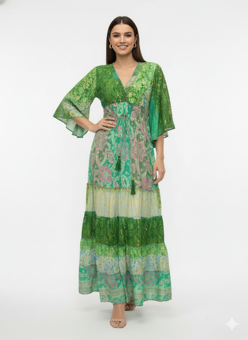 VESTIDO LARGO BOHEMIO "FRESCURA ATARDECER"