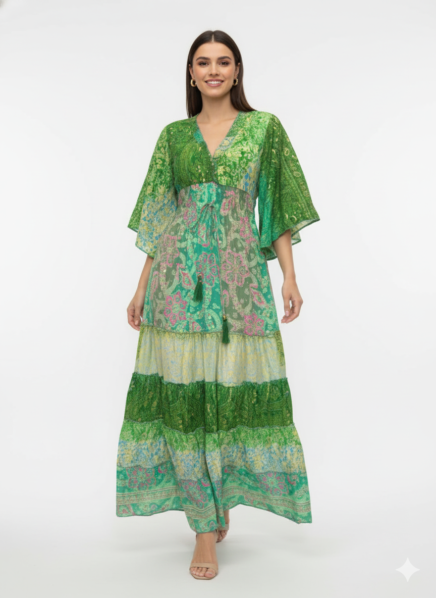 VESTIDO LARGO BOHEMIO "FRESCURA ATARDECER"