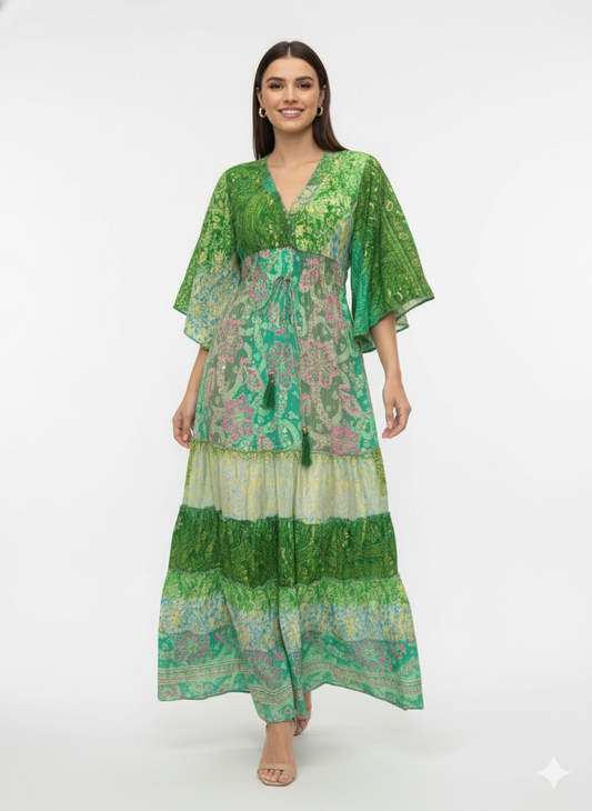 VESTIDO LARGO BOHEMIO "FRESCURA ATARDECER"