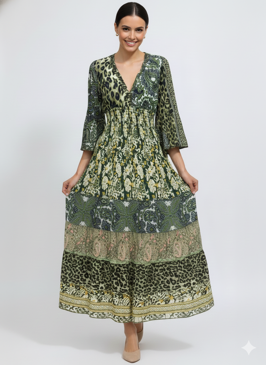 VESTIDO BOHEMIO "SOL NACARADO"