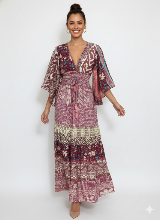 VESTIDO LARGO BOHEMIO "VIENTO DEL SUR"