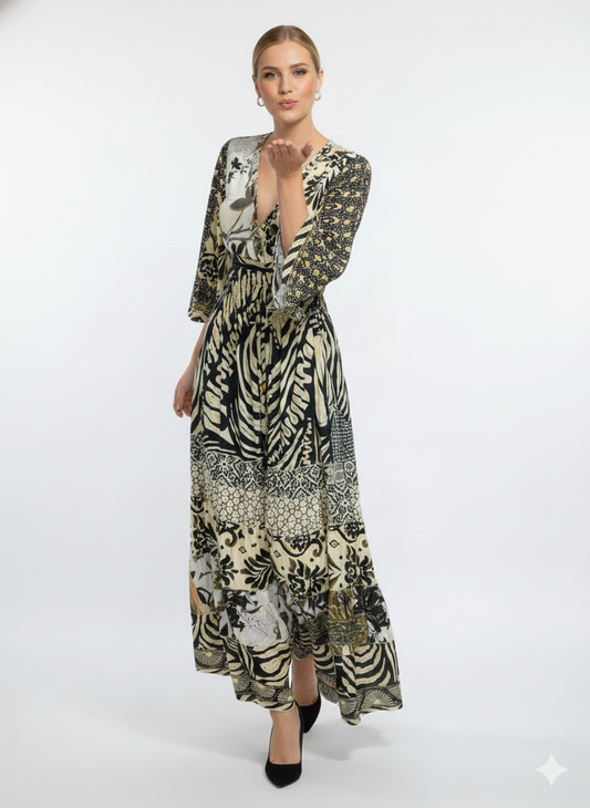 VESTIDO BOHEMIO "AMANECER TROPICAL"