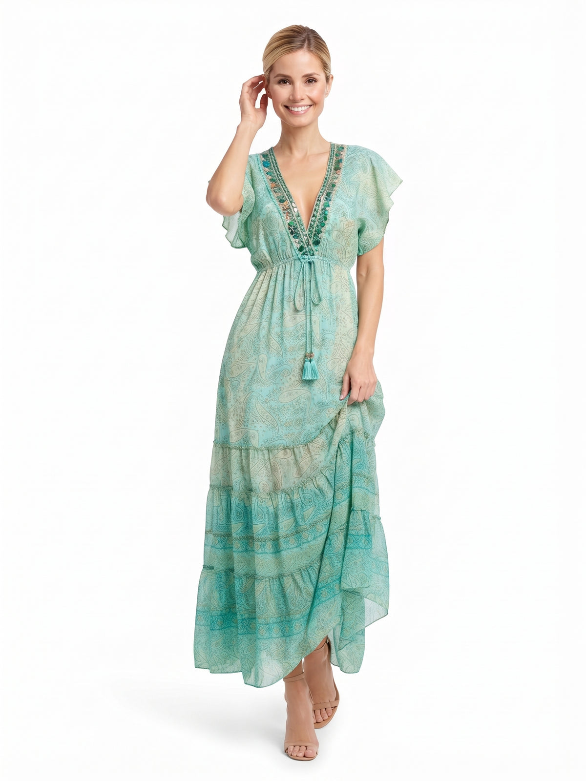VESTIDO BOHEMIO "LUZ DE PALMA"