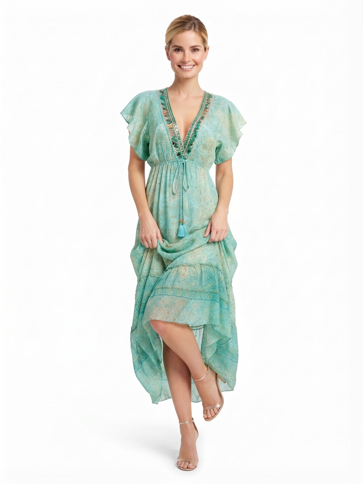 VESTIDO BOHEMIO "LUZ DE PALMA"