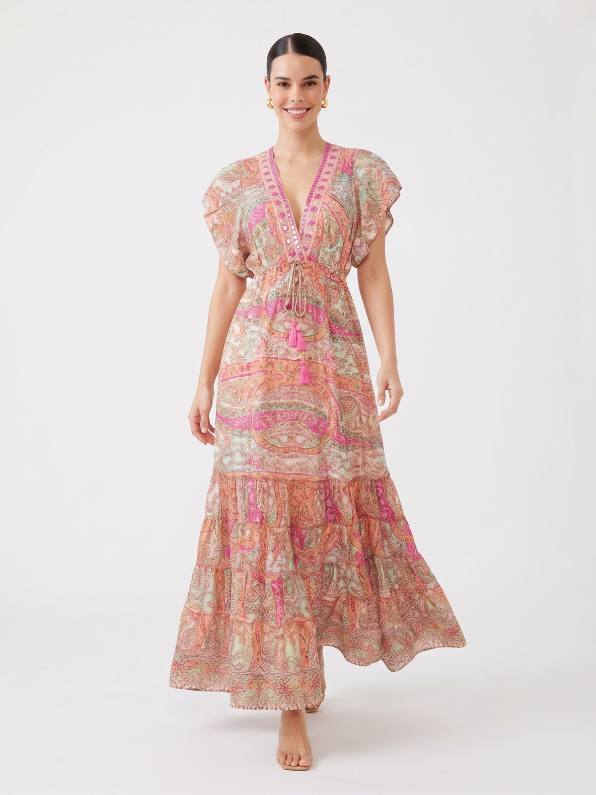 VESTIDO BOHEMIO "SOL NACARADO"
