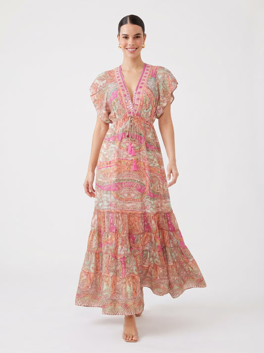 VESTIDO BOHEMIO "SOL NACARADO"