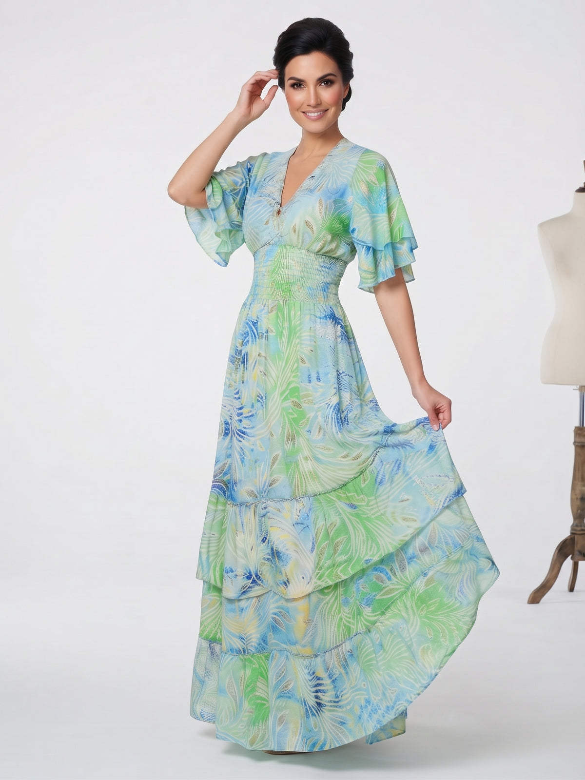 VESTIDO BOHEMIO "INSPIRACION TROPICAL"