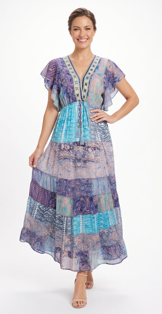 FALDA BOHO CHIC "MULTICOLORS"