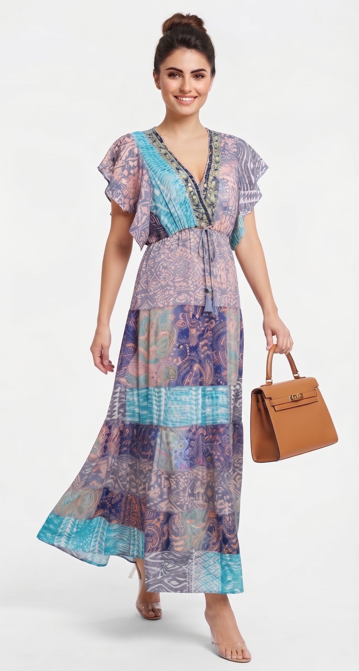 VESTIDO BOHEMIO "SOMBRA DE PALMERA"