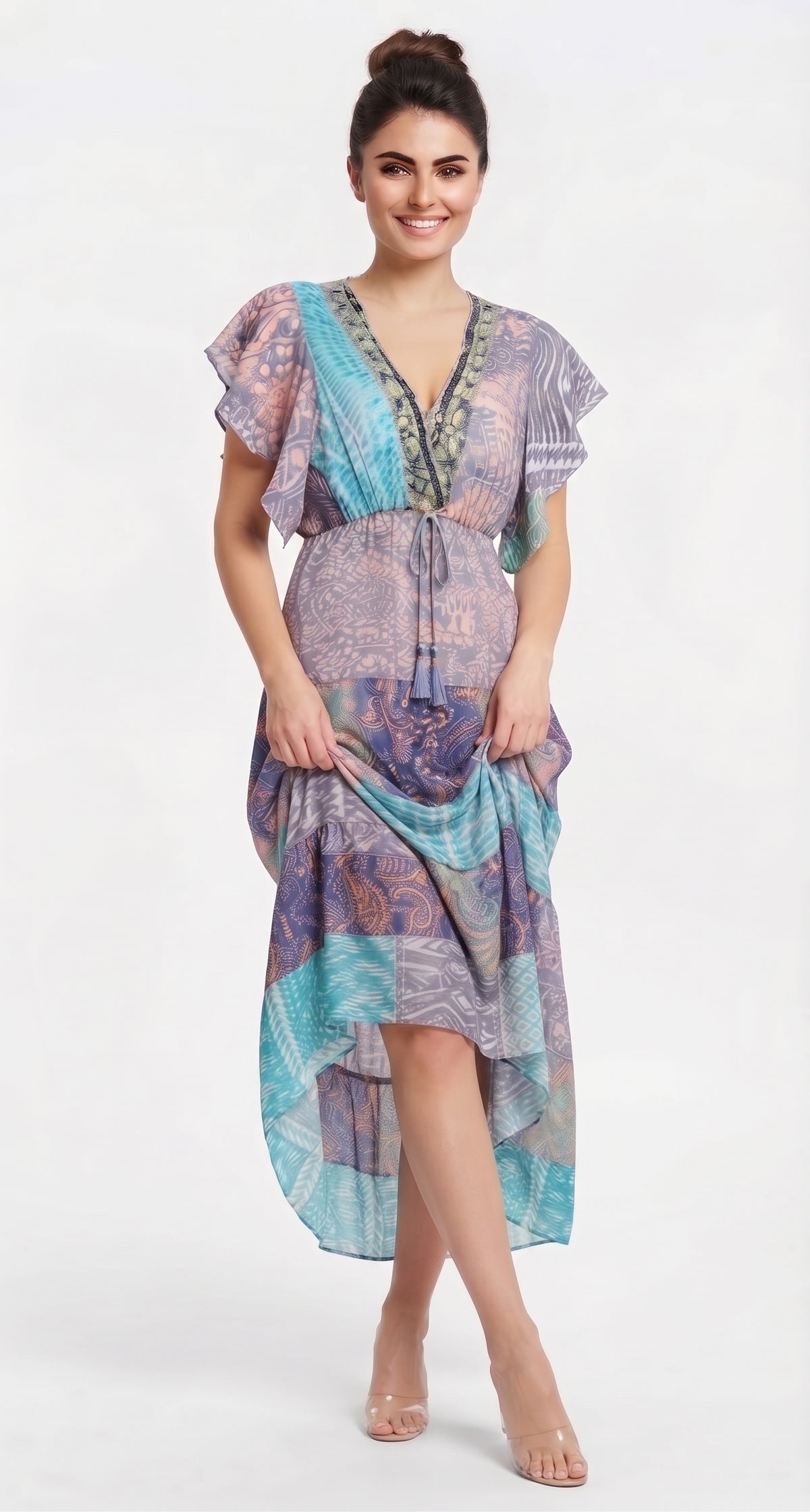 VESTIDO BOHEMIO "SOMBRA DE PALMERA"
