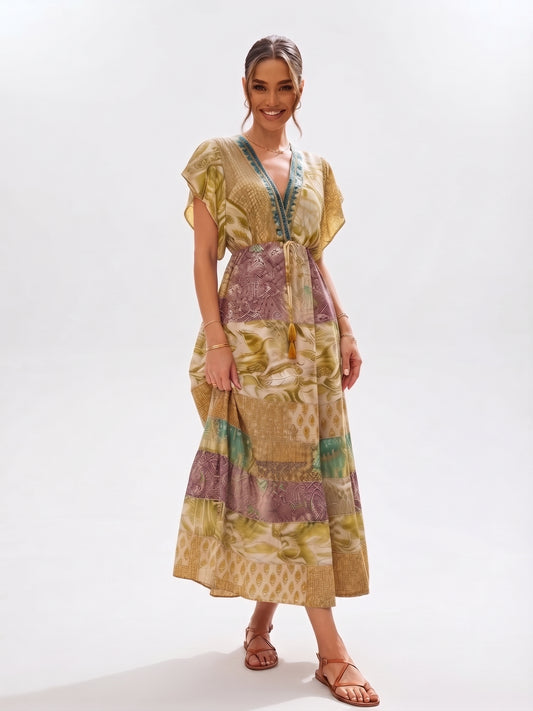 VESTIDO BOHEMIO "ENCANTO TROPICAL"