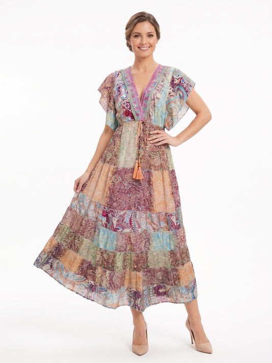 VESTIDO BOHEMIO "LUZ DE ARENA"