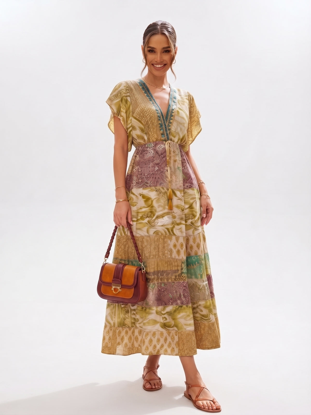 VESTIDO BOHEMIO "ENCANTO TROPICAL"