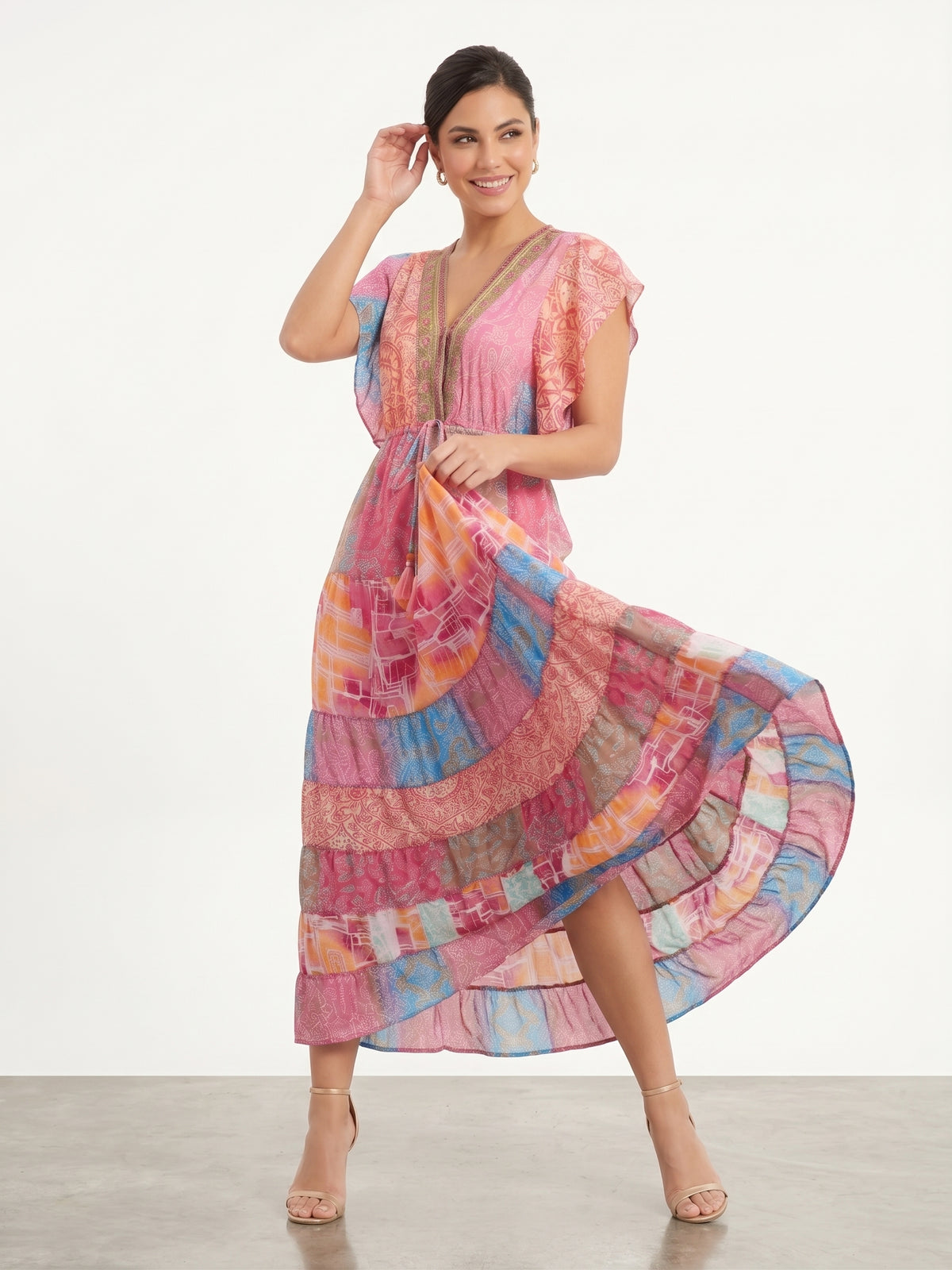 VESTIDO BOHO "AURORA DE CORAL"