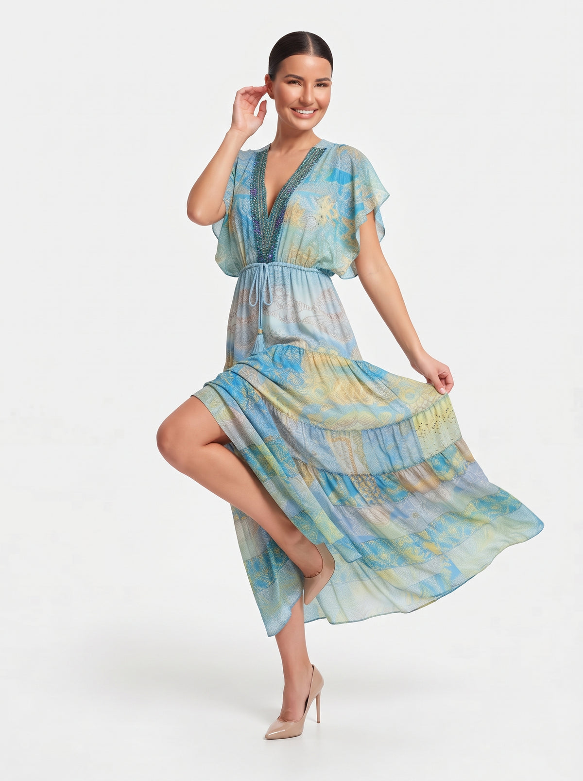 VESTIDO BOHEMIO "FLOR DEL SOL"