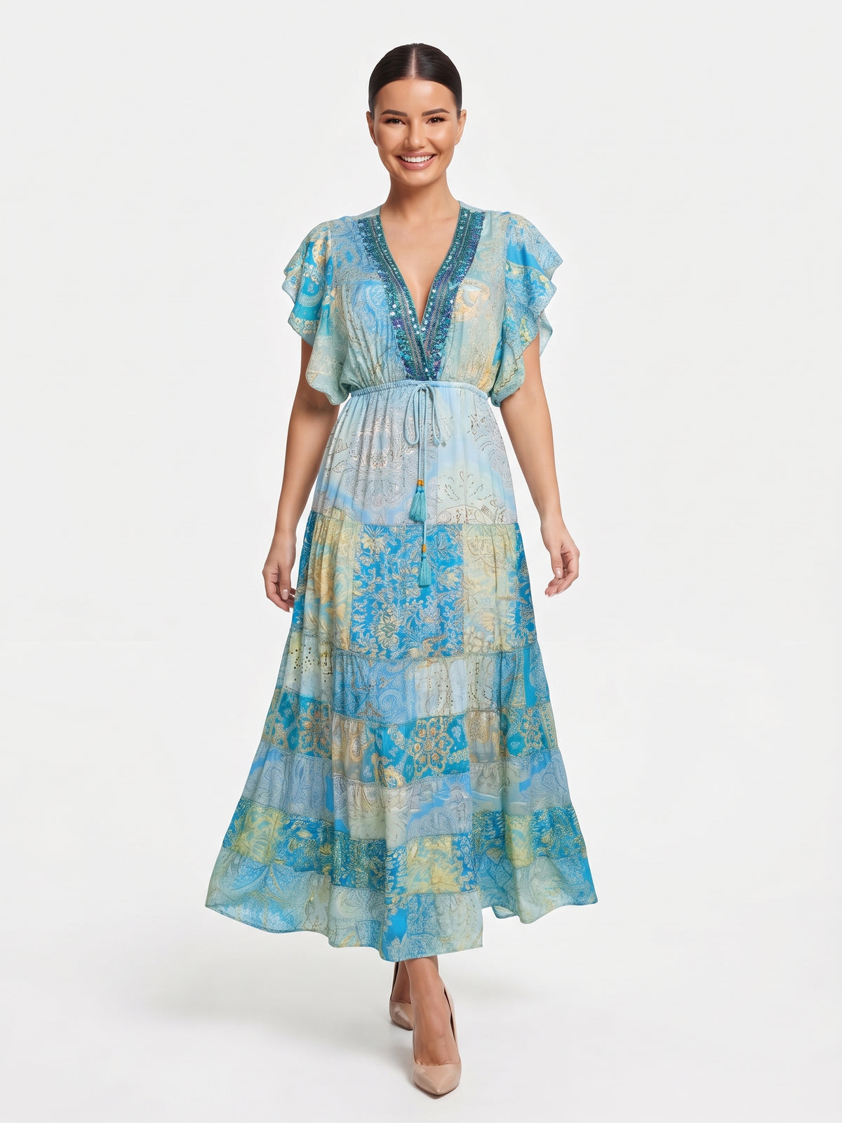 VESTIDO BOHEMIO "FLOR DEL SOL"