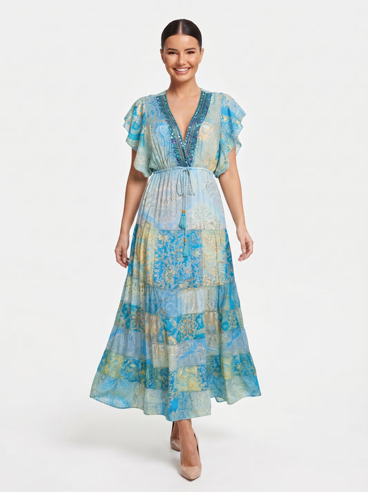 VESTIDO BOHEMIO "FLOR DEL SOL"