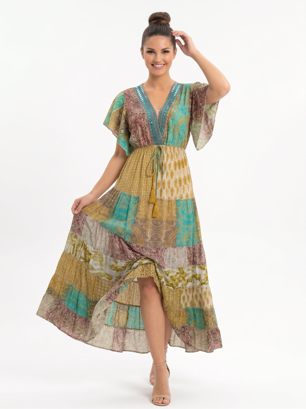 VESTIDO LARGO BOHO "NUBE ENCANTADA"
