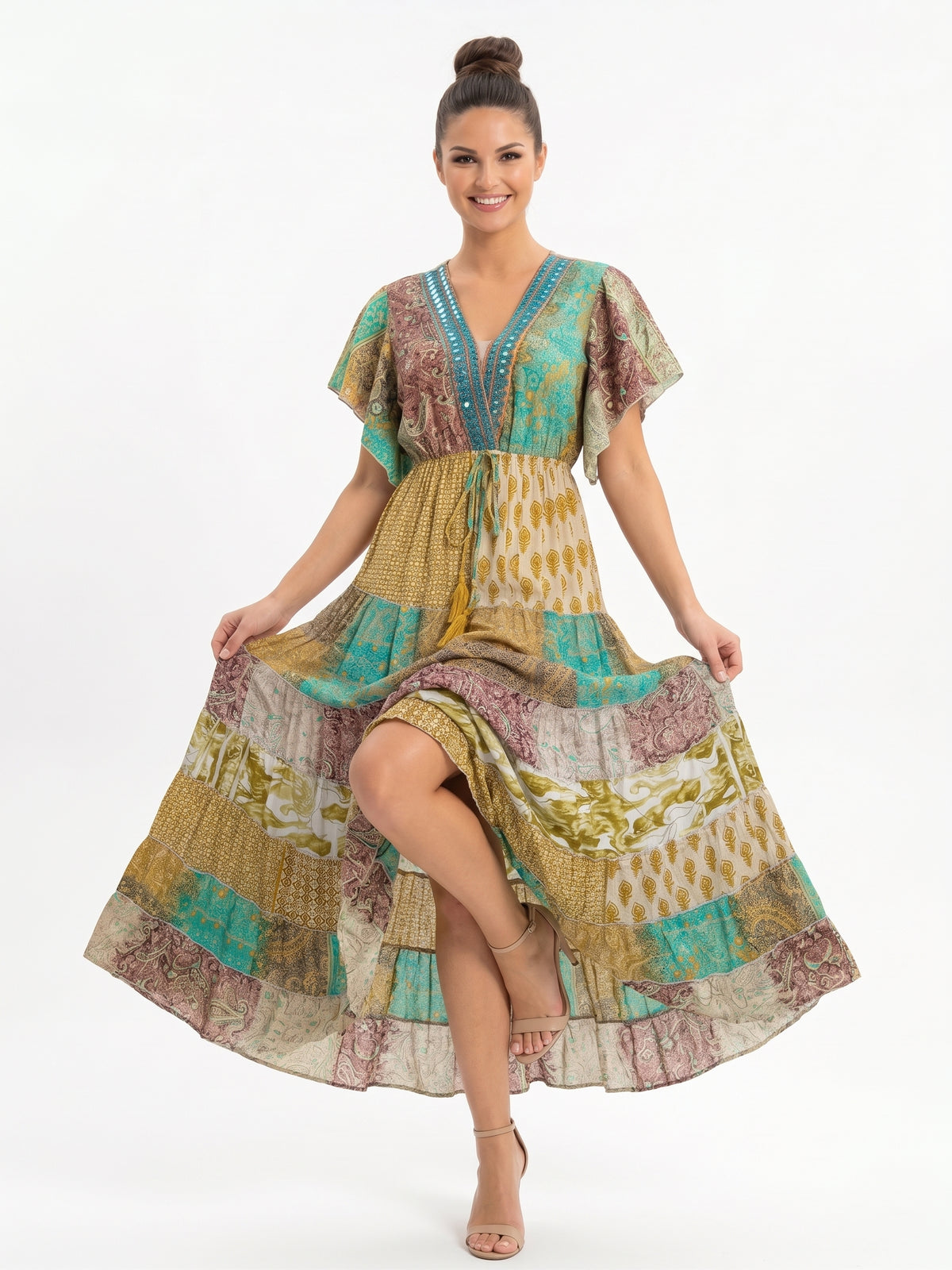 VESTIDO LARGO BOHO "NUBE ENCANTADA"