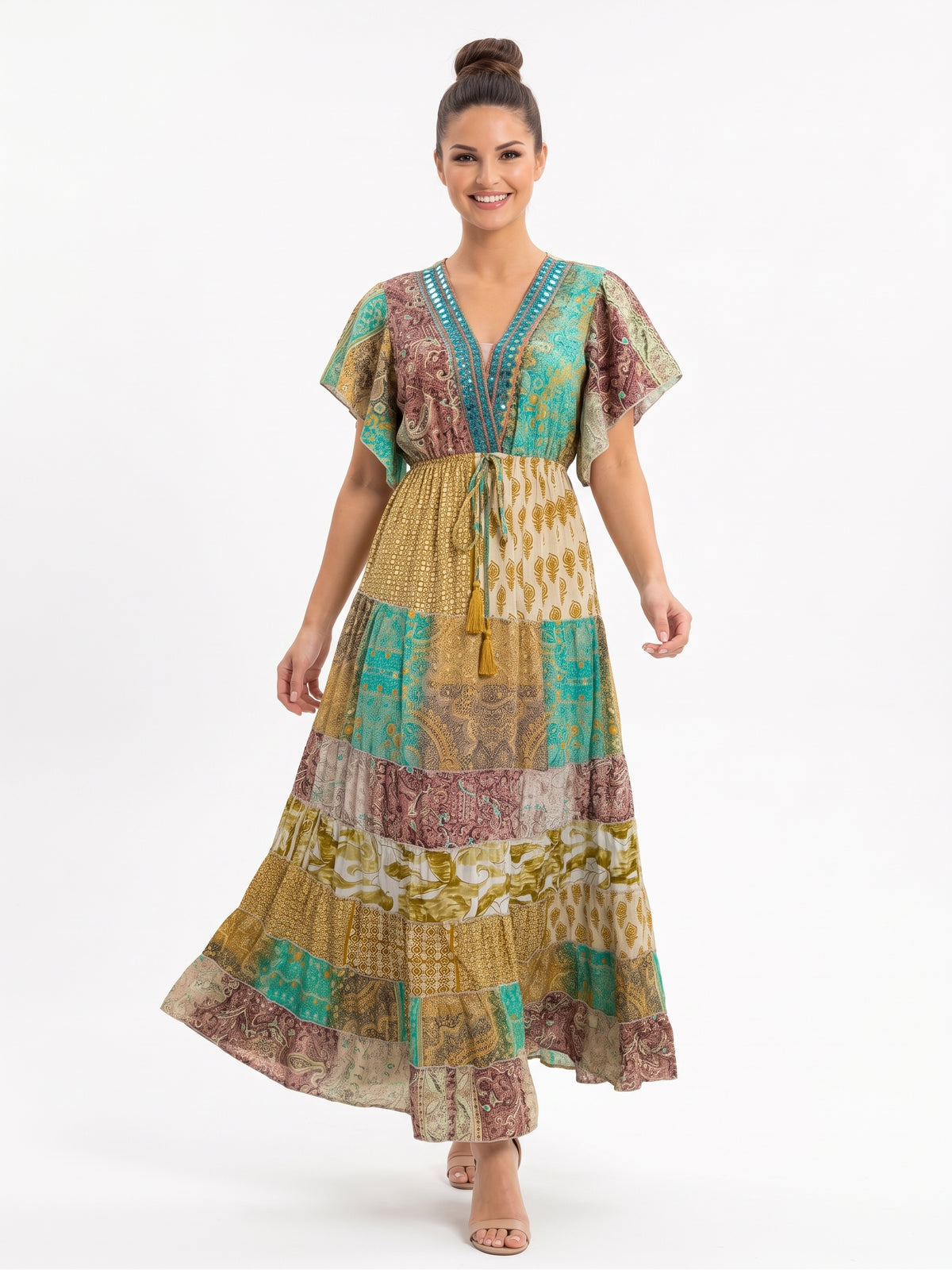 VESTIDO LARGO BOHO "NUBE ENCANTADA"