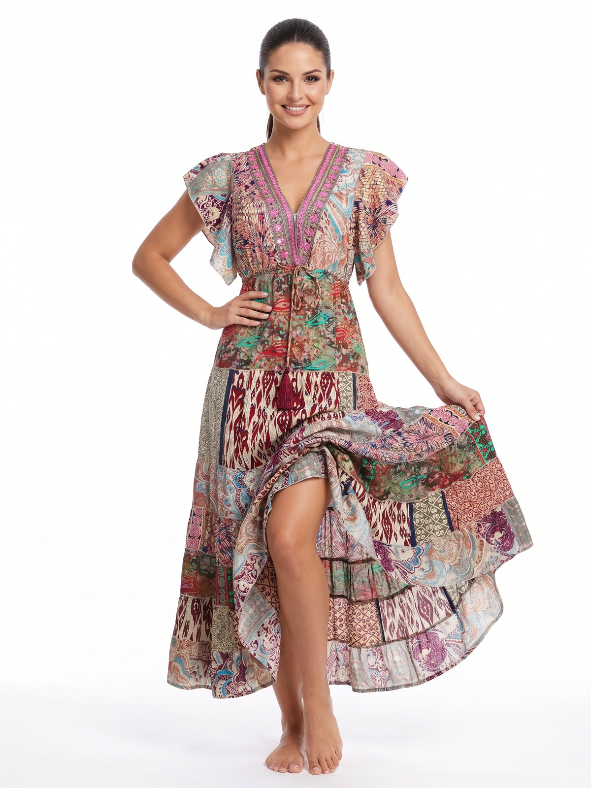 VESTIDO BOHO "LA DAMA DEL ESTE"