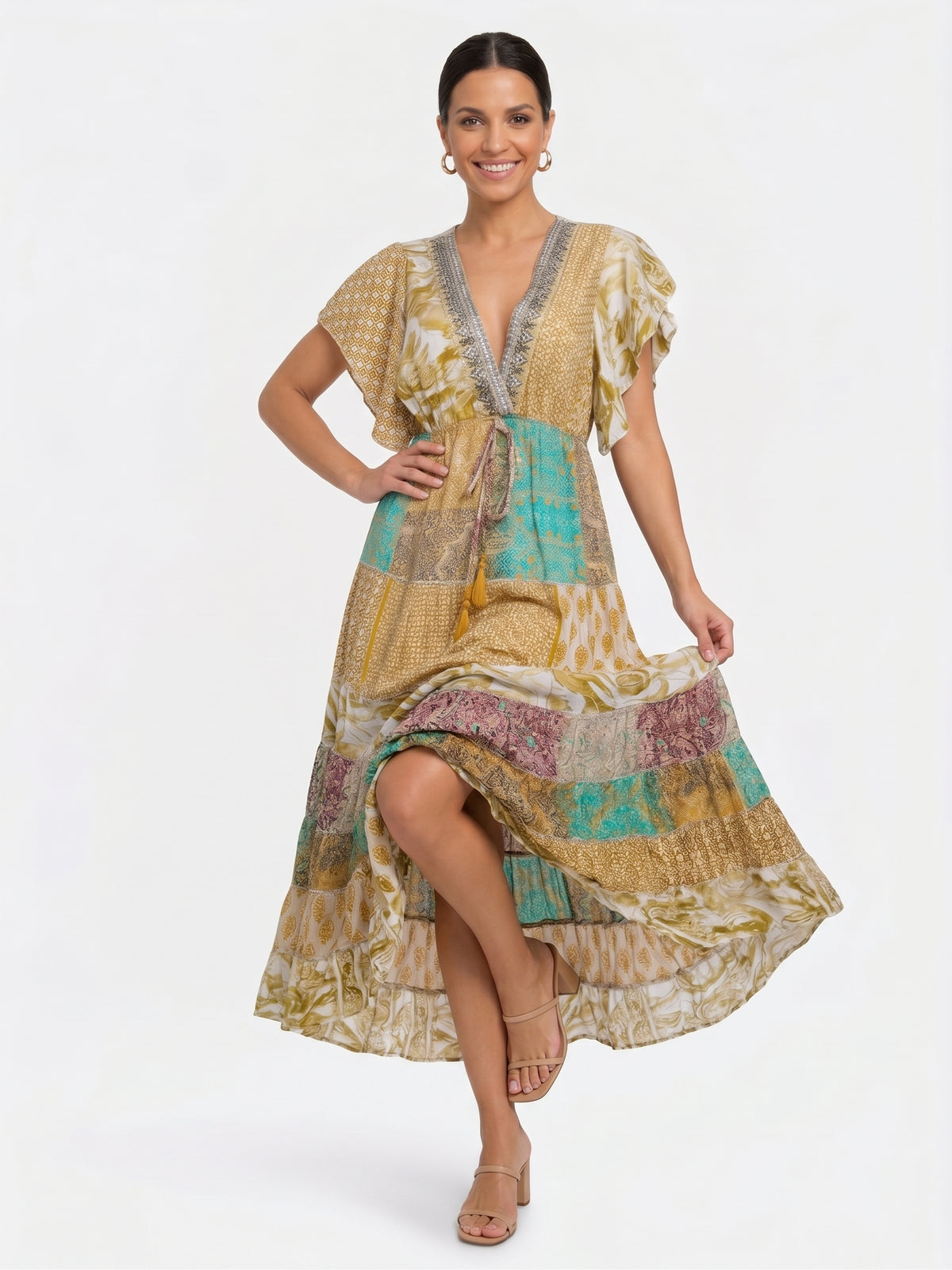 VESTIDO BOHEMIO BOHO "MES DE ENCANTO"