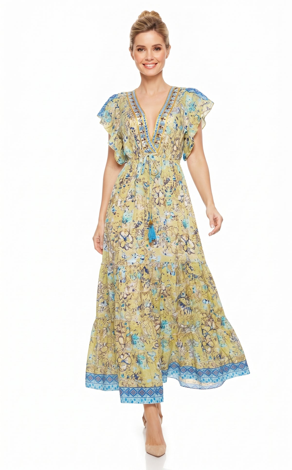 VESTIDO BOHEMIO "ALMA D FLORENCIA"