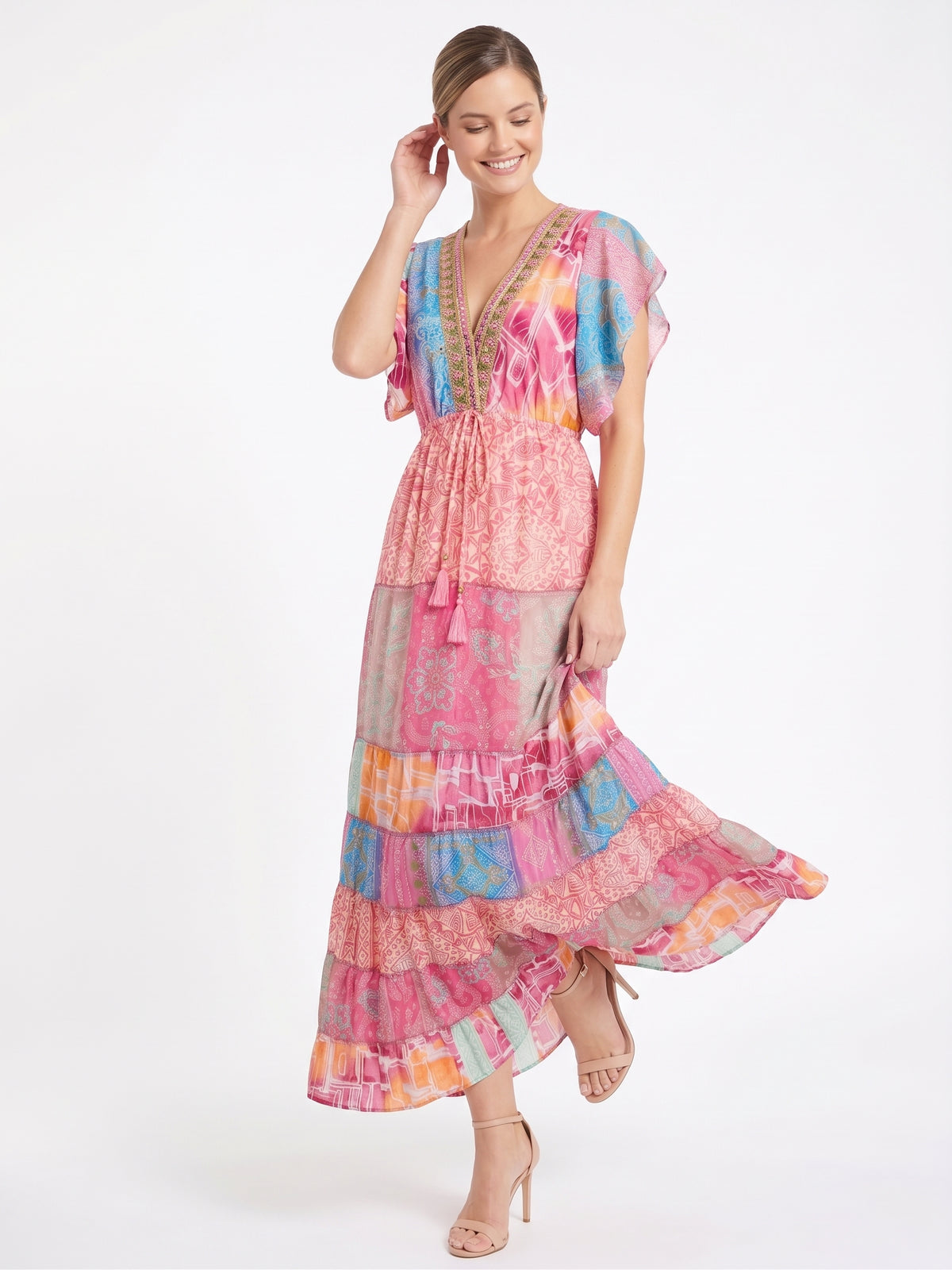 VESTIDO LARGO "LA DAMA DEL TROPICO"