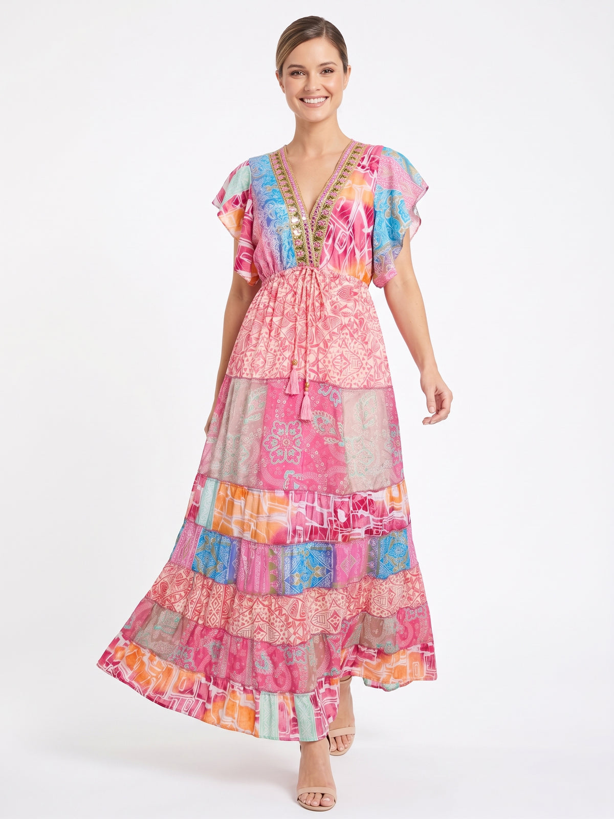 VESTIDO LARGO "LA DAMA DEL TROPICO"