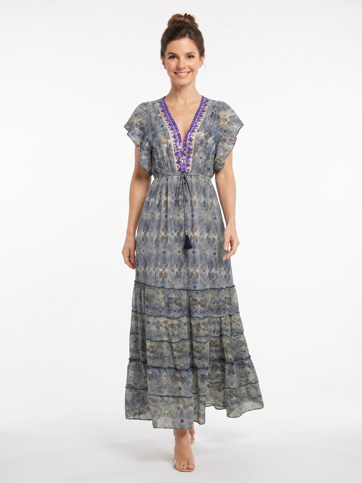 VESTIDO BOHEMIO "TARDE DORADA"