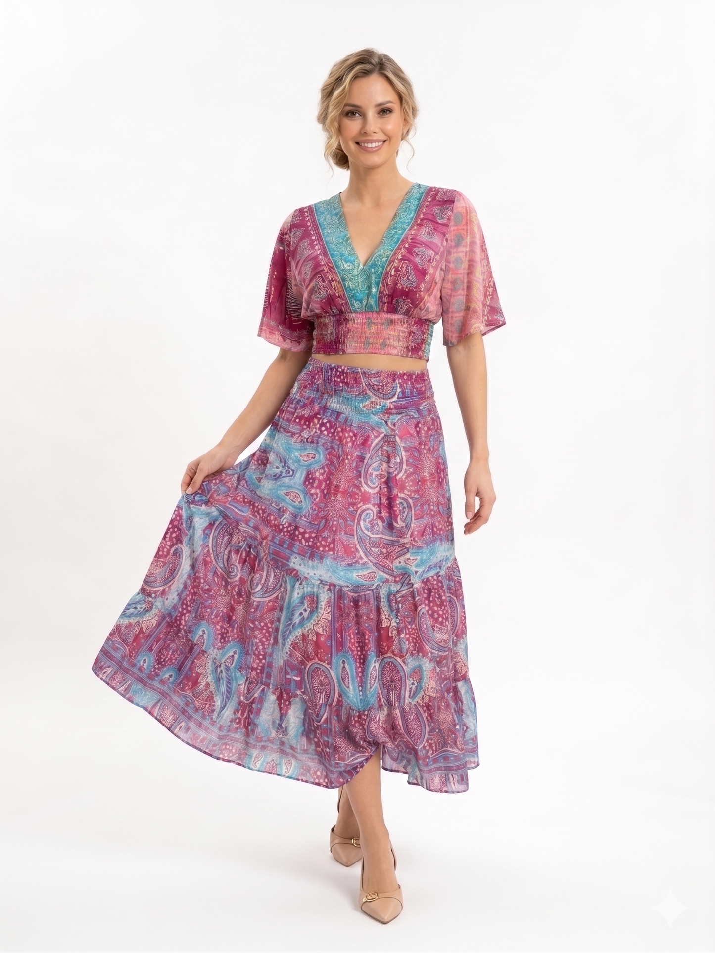 VESTIDO BOHEMIO "AMANECER DE PERLA"