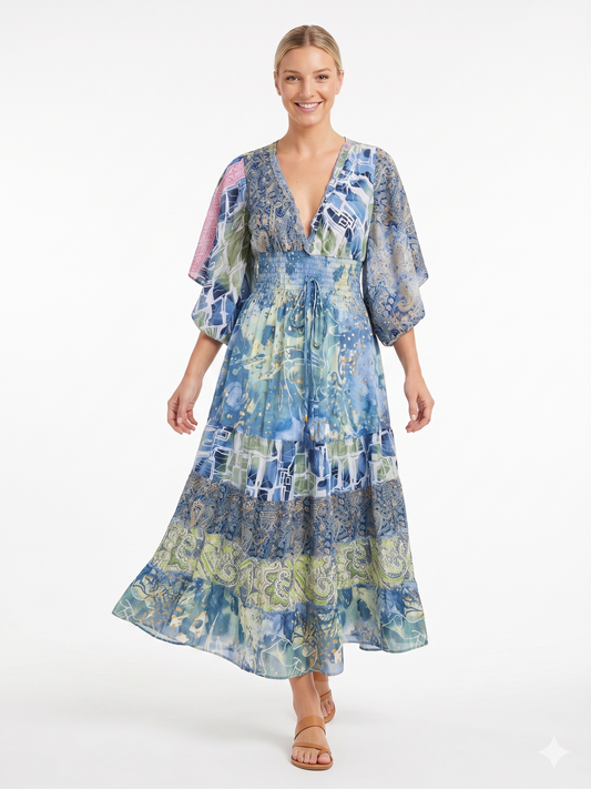 VESTIDO BOHO "AVENTURA TROPICAL"