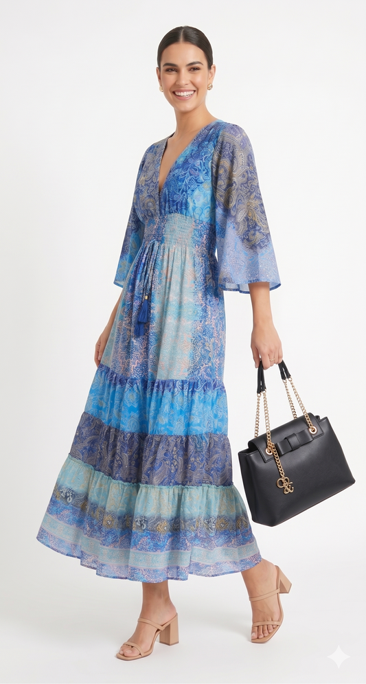 VESTIDO BOHEMIO "FRESCURA MEDITERRANEA"