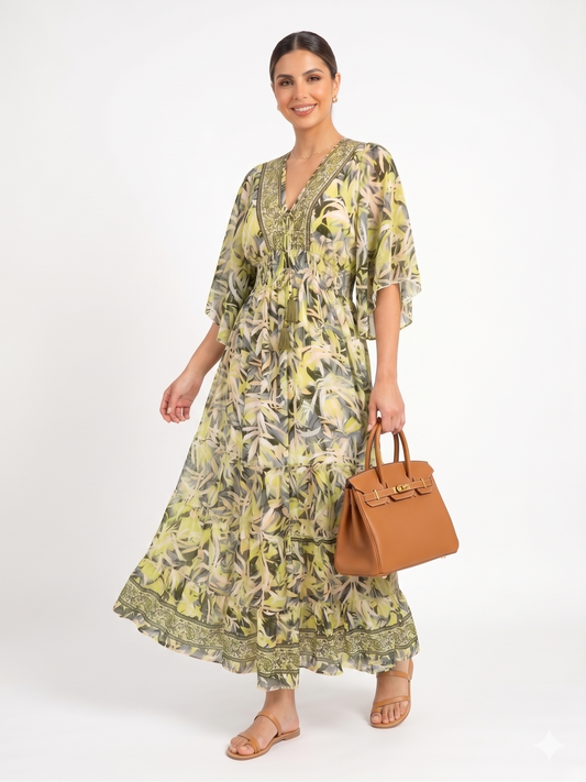 VESTIDO BOHEMIO "CRISTAL DEL MAR"