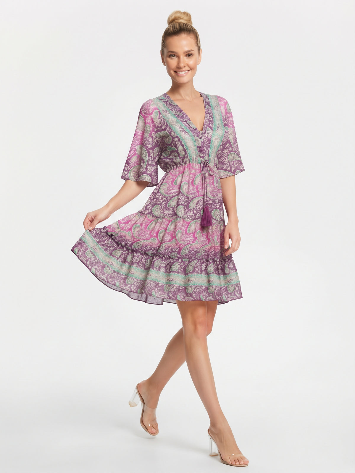 VESTIDO BOHEMIO "LUZ DE PALMA"