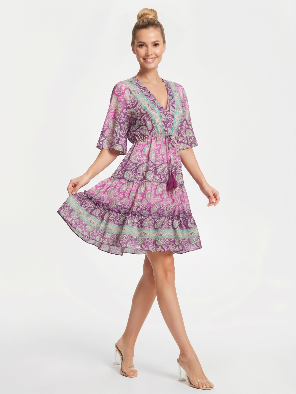 VESTIDO BOHEMIO "LUZ DE PALMA"