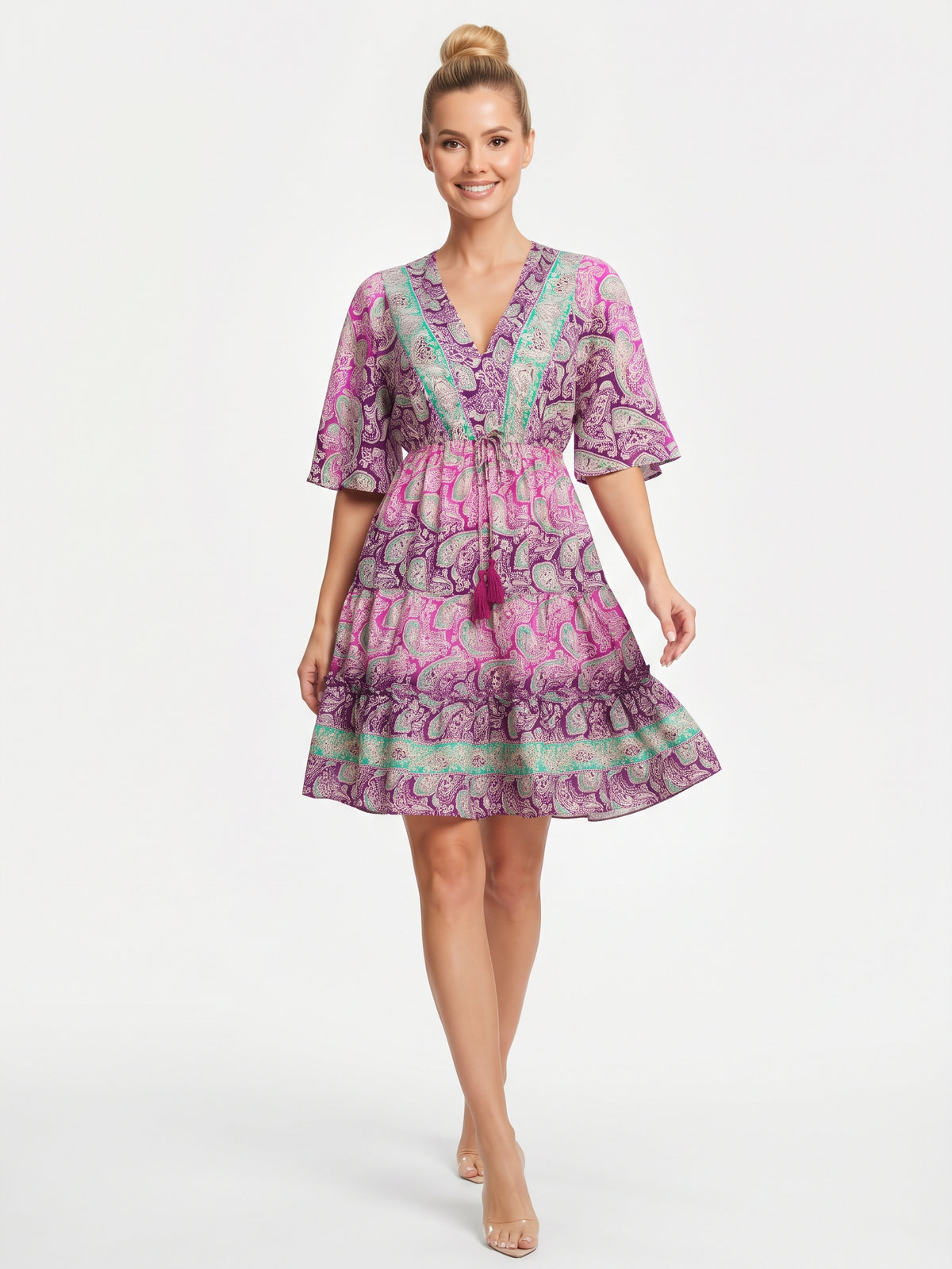 VESTIDO BOHEMIO "LUZ DE PALMA"