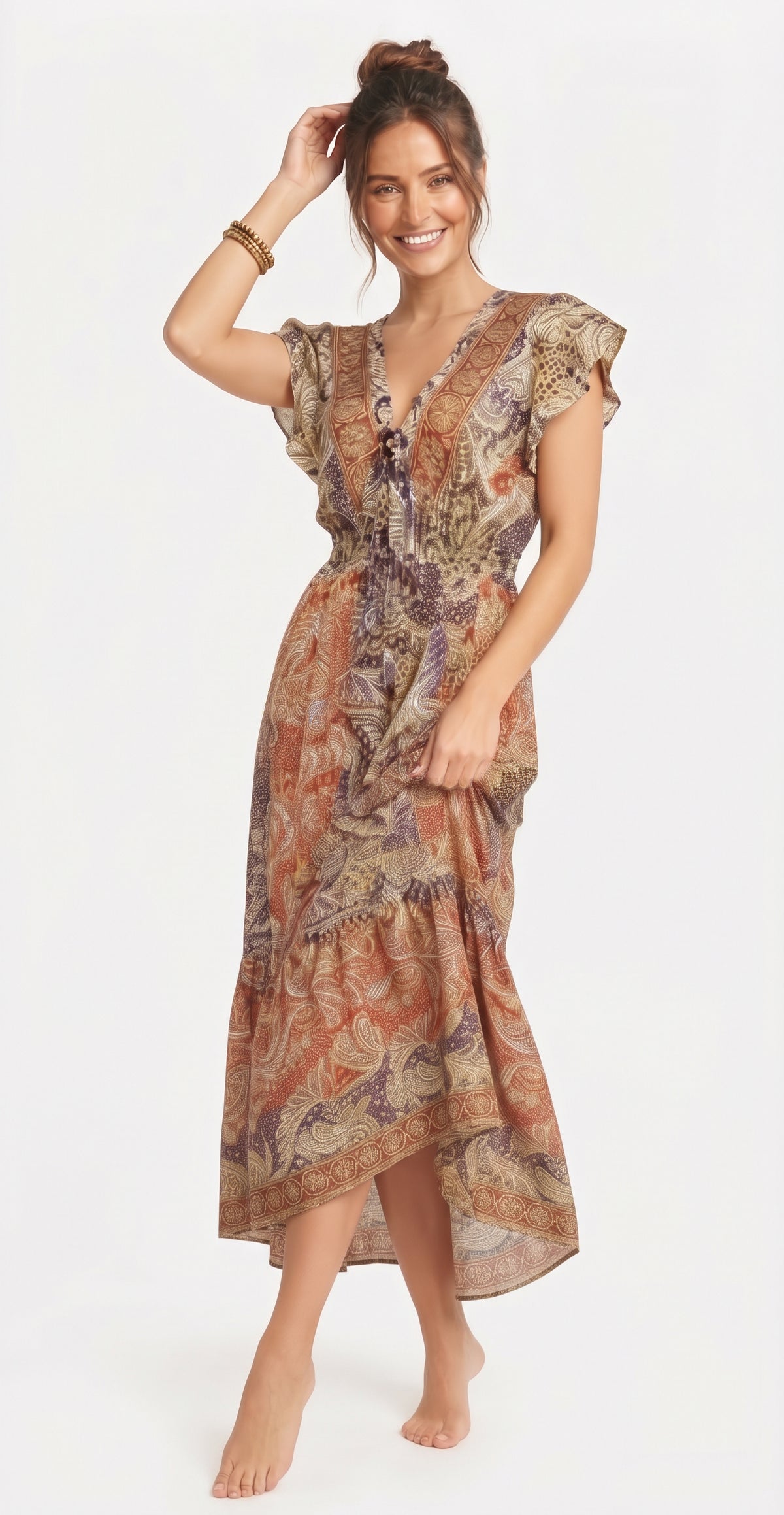 VESTIDO  BOHEMIO CHIC "BRISA ENCANTADA"