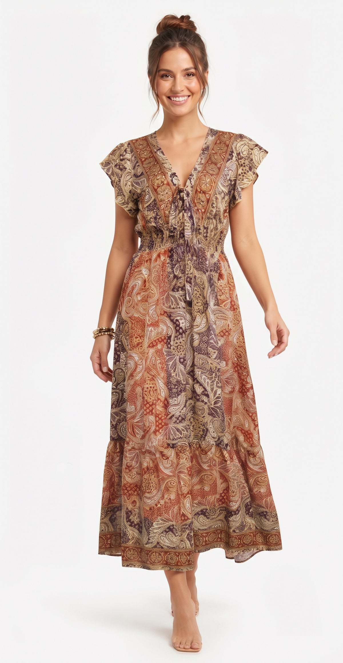 VESTIDO  BOHEMIO CHIC "BRISA ENCANTADA"