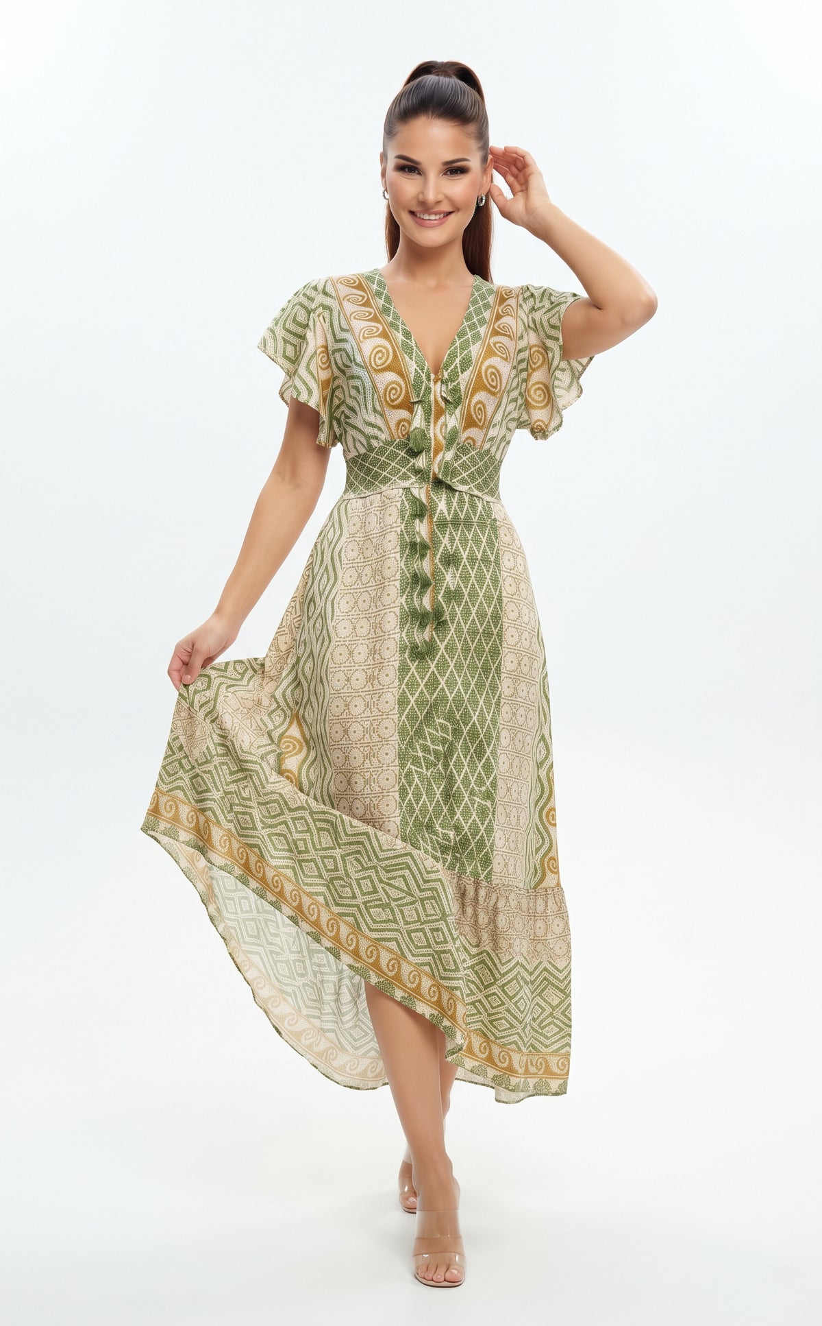 VESTIDO BOHEMIO BOHO "BRISA DE CORAL"