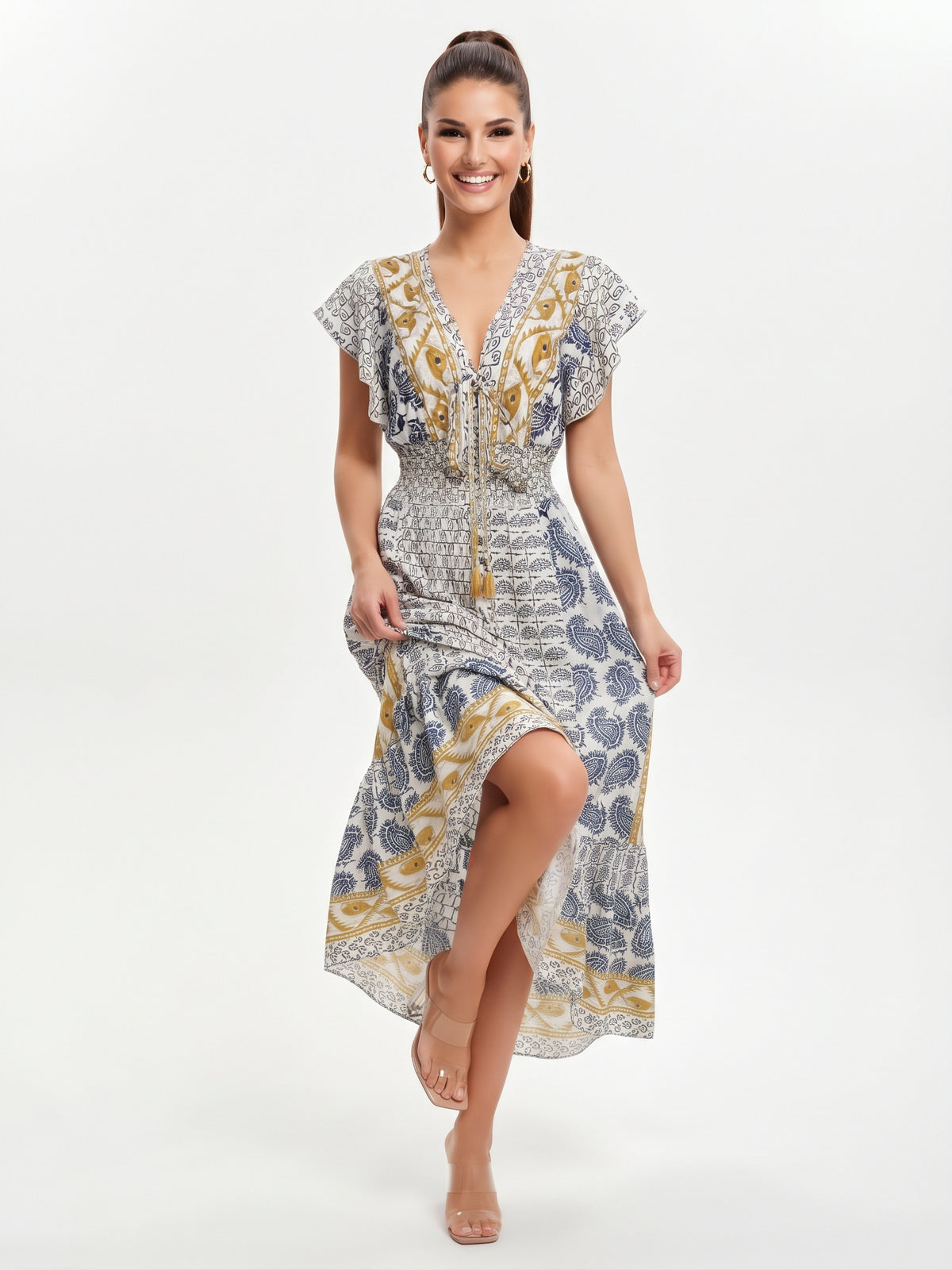 VESTIDO LARGO BOHO "BRILLO DEL ALBA"
