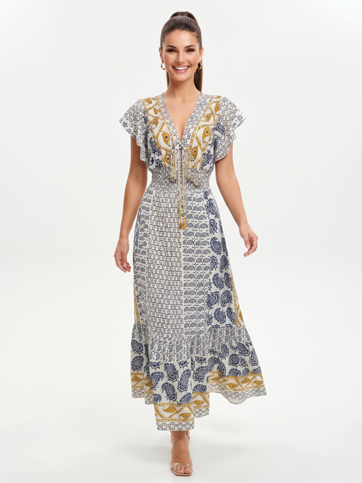 VESTIDO LARGO BOHO "BRILLO DEL ALBA"