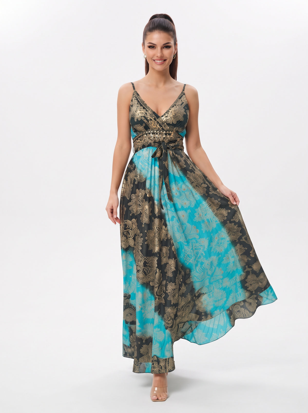 VESTIDO BOHO CHIC "CORAL DREAM"