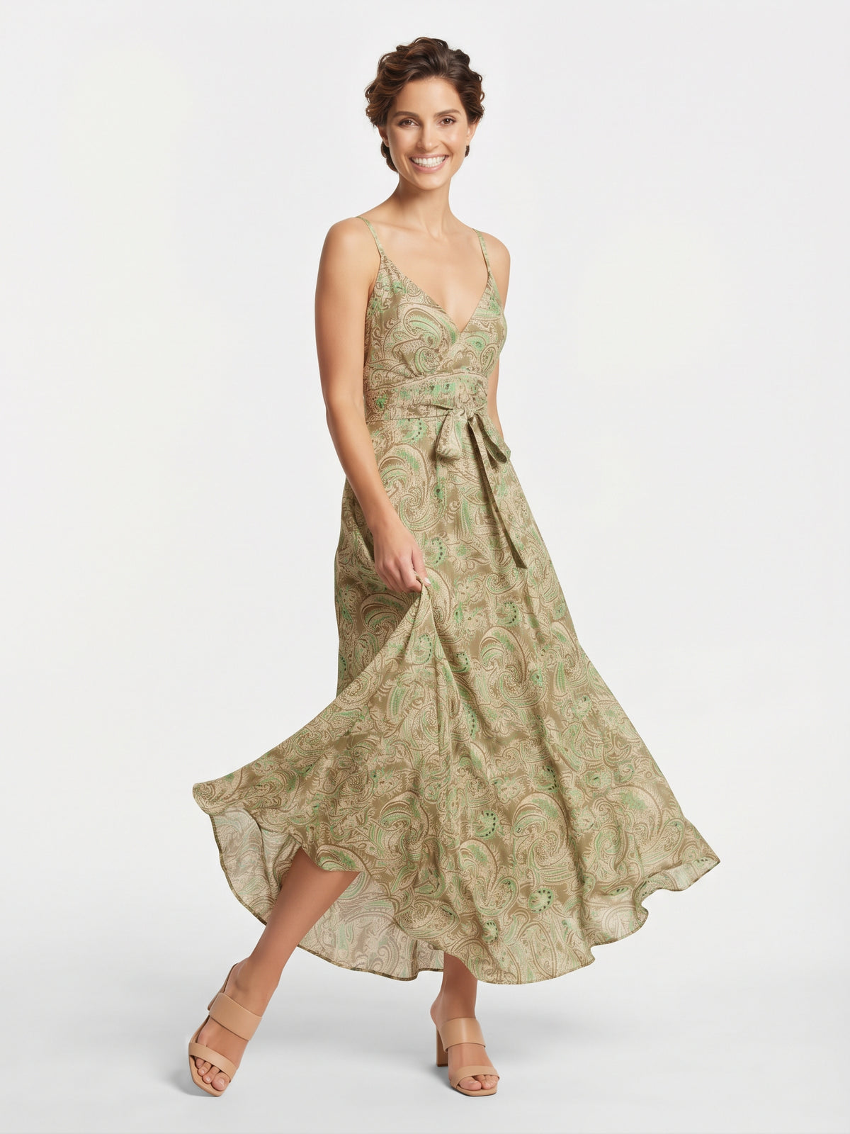 VESTIDO LARGO BOHO "VERDE ENCANTO"