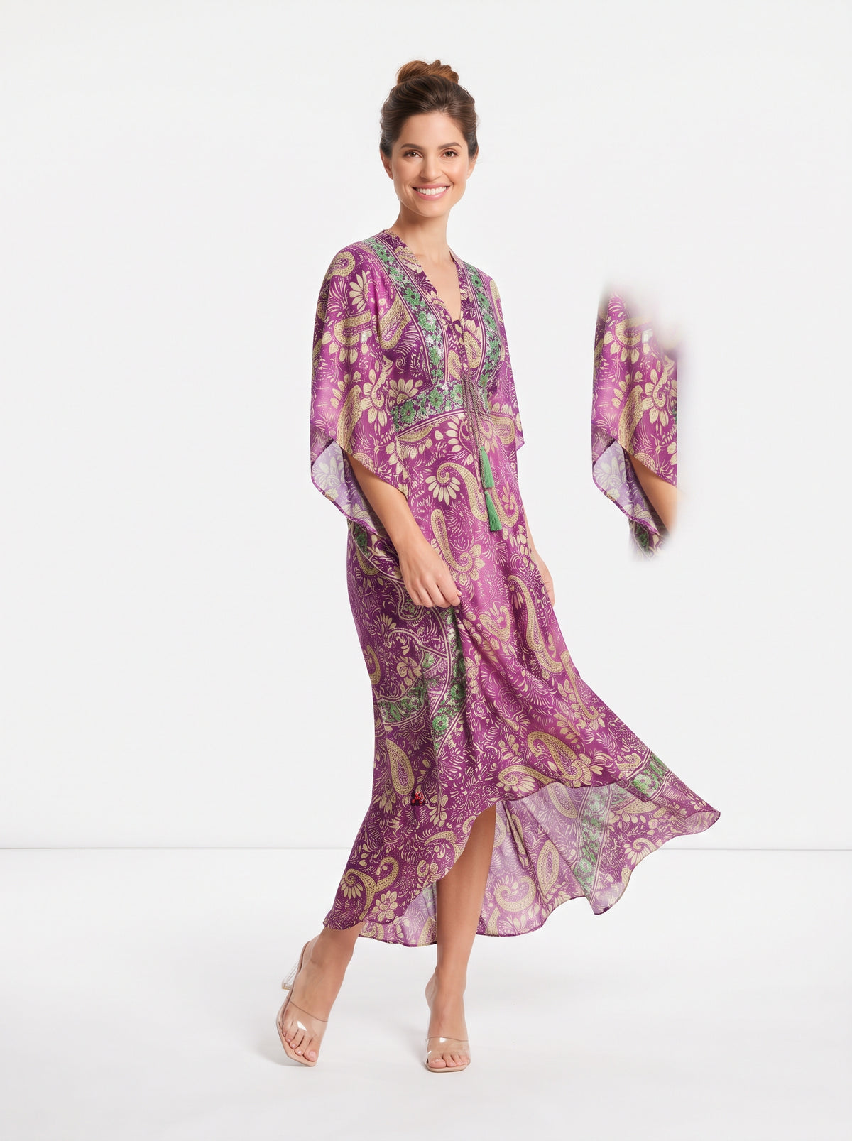 VESTIDO LARGO BOHEMIO "CIELO CARMESI"