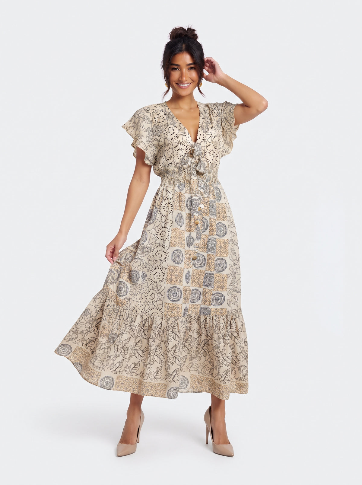 VESTIDO LARGO BOHO "AROMA DE COCO"