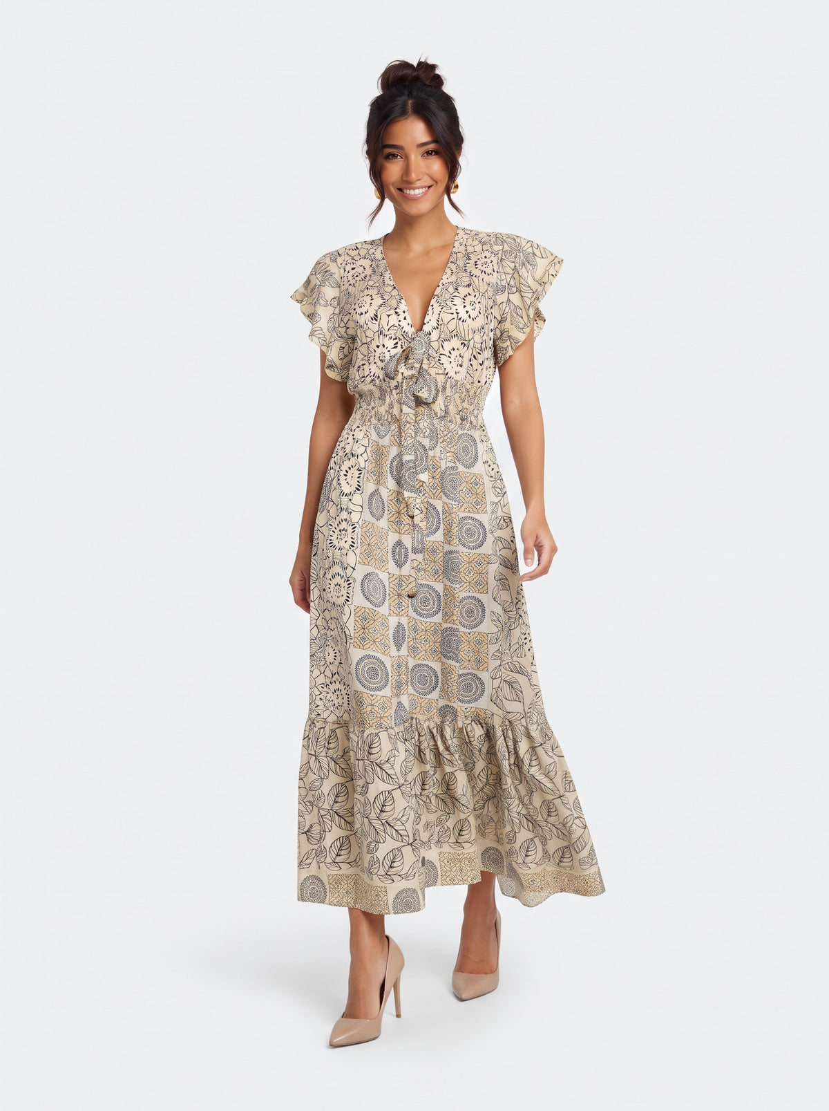 VESTIDO LARGO BOHO "AROMA DE COCO"