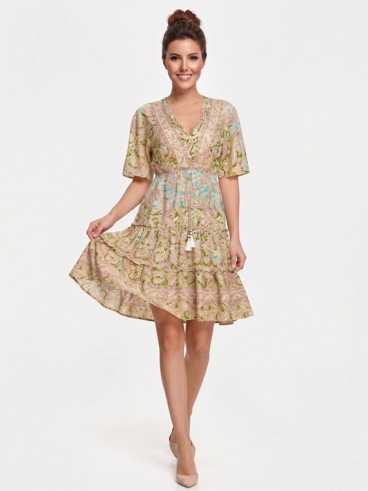 VESTIDO BOHO "MARIPOSA DORADA"